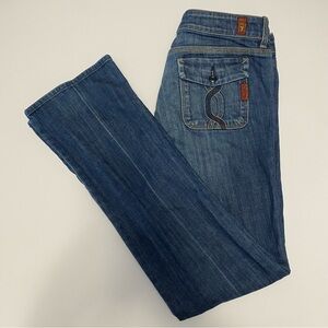 7 for all Mankind Women’s Medium Wash Bootcut Denim Blue Jeans 29 31x33